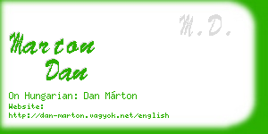 marton dan business card